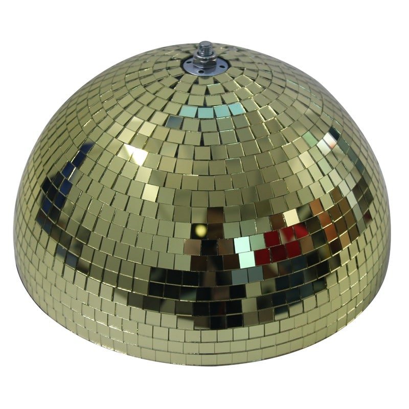 Gold Half Mirror Ball 12inch 30cm-With Built In Motor disco mirror ball  manufacturer China Best Disco Mirror Ball and stage light Factory